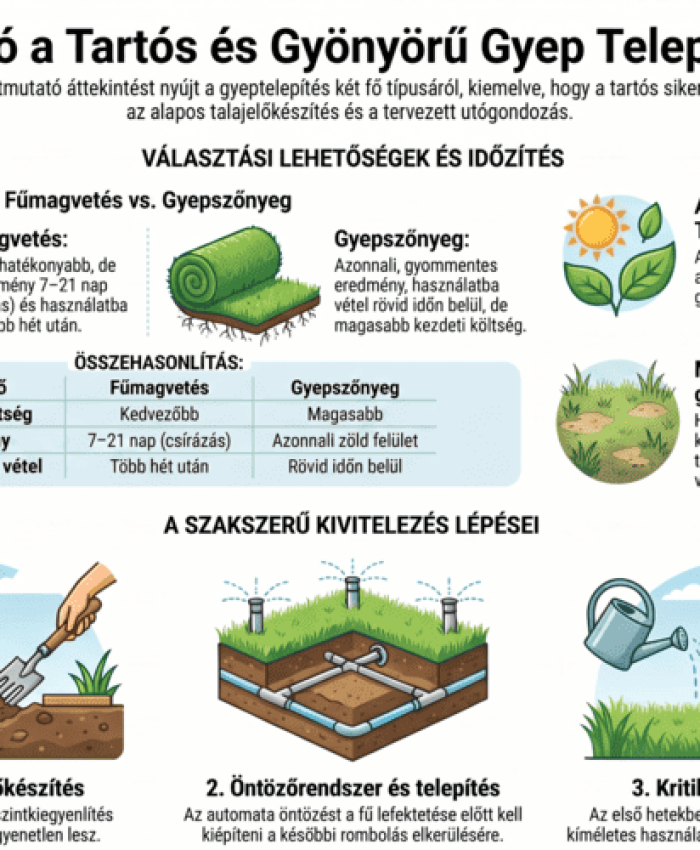 Gyeptelepítés: így lesz gyorsan szép, sűrű és tartós gyep a kertjében